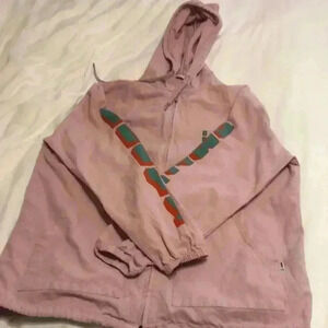 Obey zippered hoodie with open pockets